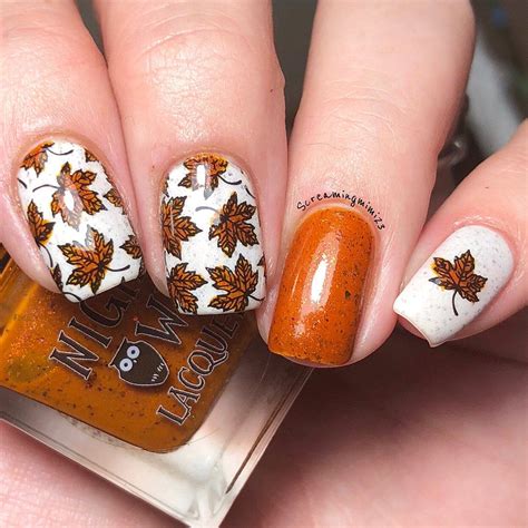 fall leaf nail designs|fall nail pics.